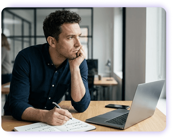 Hand with sticky notes